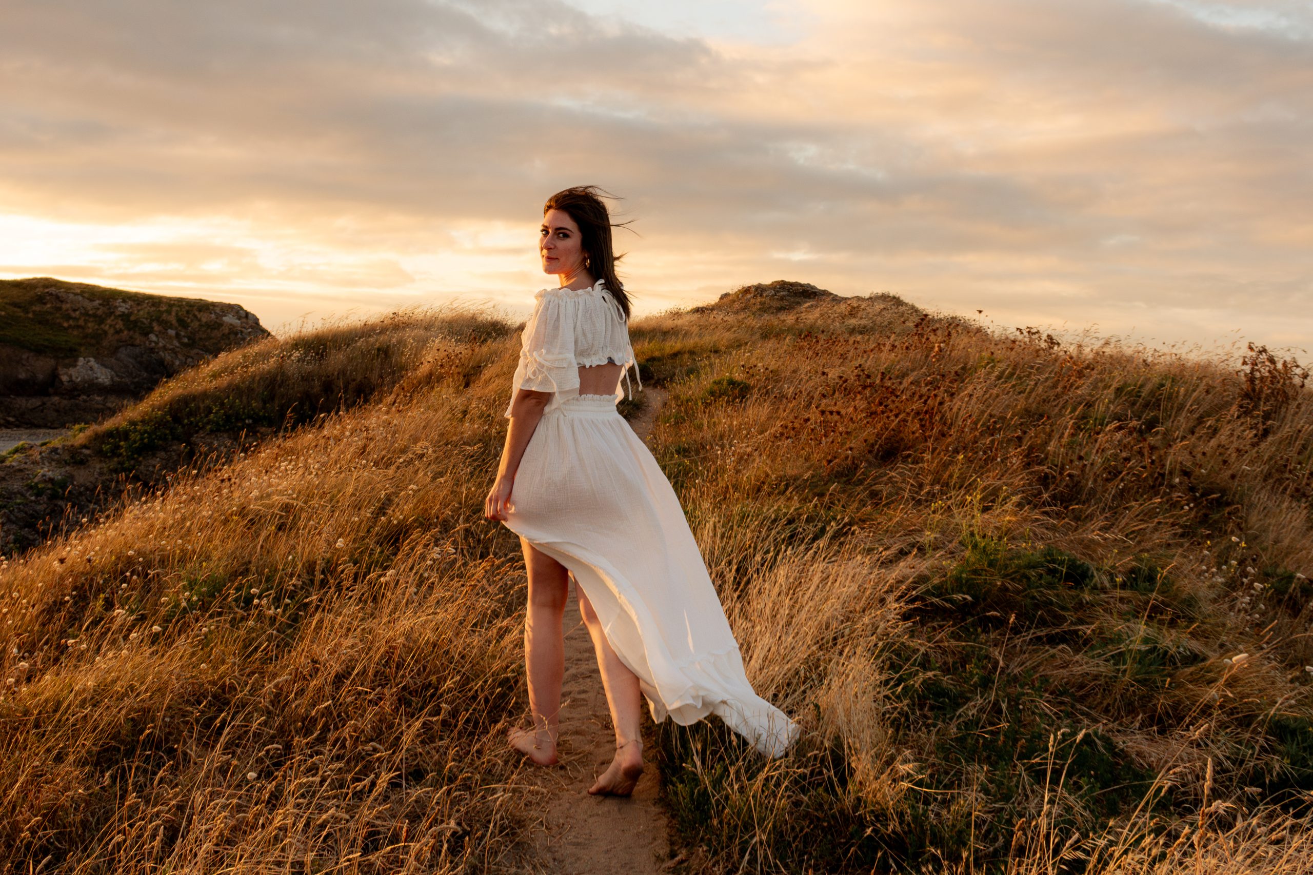 mes valeurs photo femme rocher plage saint-malo